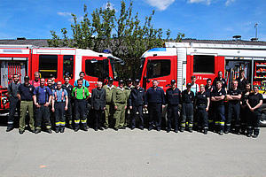 Die Teilnehmer der THLP 2016 - Feuerwehren Fohnsdorf, Hetzendorf und Aichdorf samt Bewerterteam